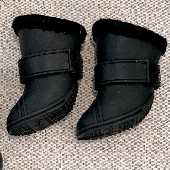 Dog Boots Fleece Lined For Rain Snow Mud Cold Weather Size Med - Picture 4 of 10